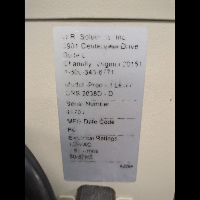 O.R. Solutions ORS-2038D-D Solution Warmer - used medical equipment - image 6