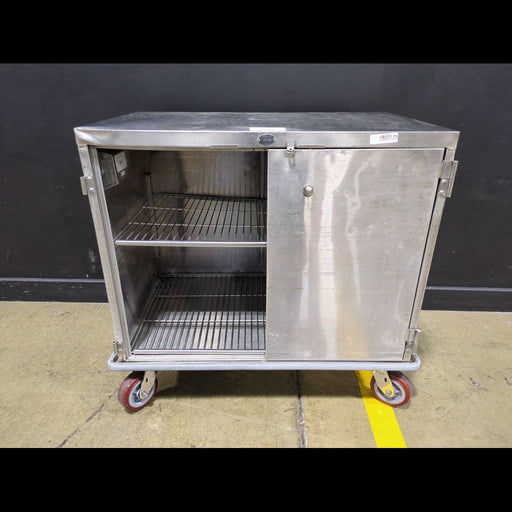 Stainless Steel Enclosed Cabinet Cart with Sliding Doors - used medical equipment - image 1