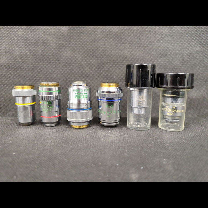 ZEISS Lot Of 6 Microscope Objectives, Two In Storage Cases - used medical equipment - image 2