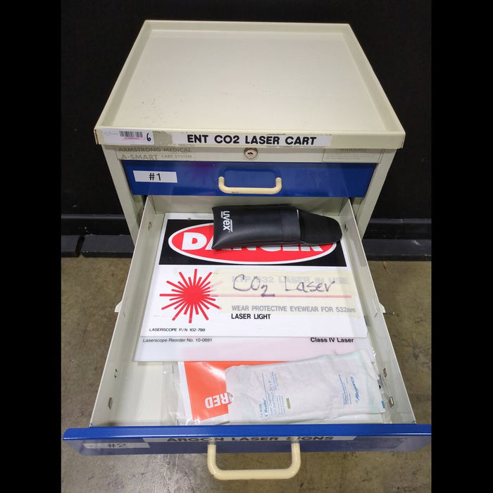 5-Drawer Medical Cart - ENT CO2 Laser Cart Label - used medical equipment - image 3