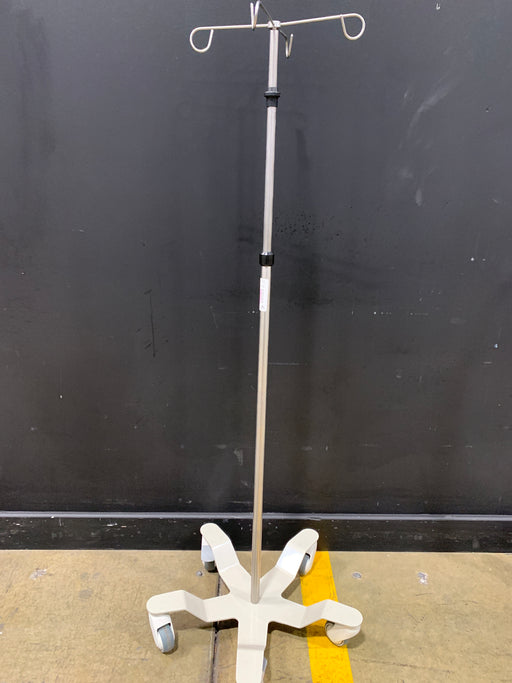 Stainless Steel IV Pole - used medical equipment - image 1