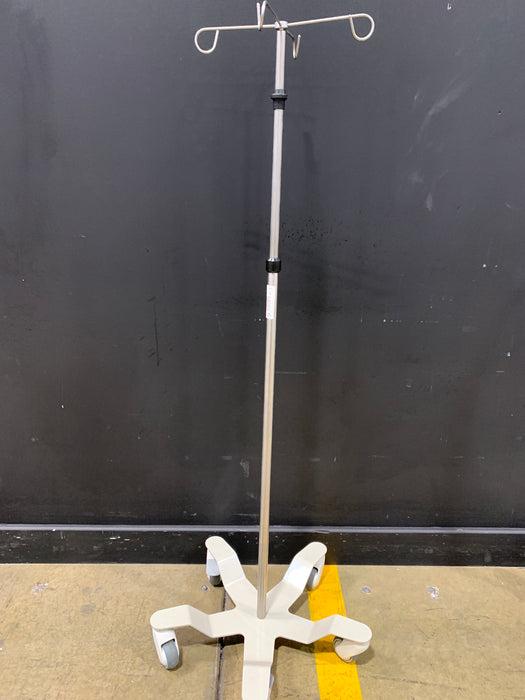 Stainless Steel IV Pole - used medical equipment - image 1