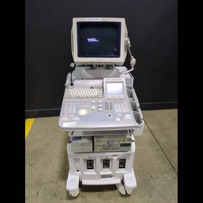 Aloka SSD-5000 Ultrasound System With CRT Monitor, No Probes - used medical equipment - image 1