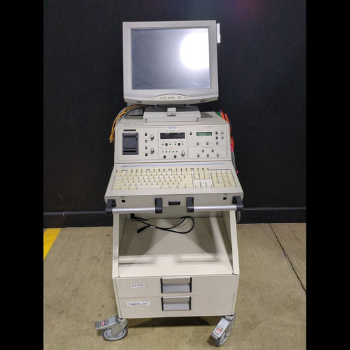 Parks Medical 2100 Vascular Flo-lab Vascular Doppler System On Rolling Cart With Keyboard & Probes - used medical equipment - image 1