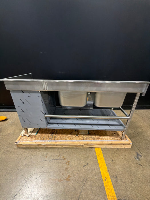 Stainless Steel Processing Sink Table - used medical equipment - image 2