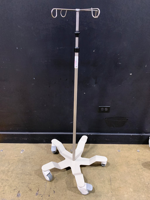 Stainless Steel IV Pole - used medical equipment - image 1