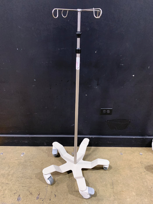 Stainless Steel IV Pole - used medical equipment - image 1