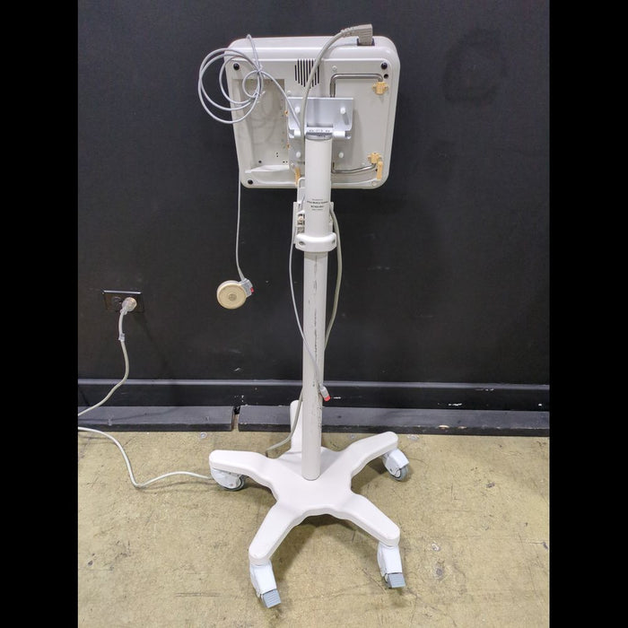 Philips Avalon FM30 Fetal Monitor on Rolling Stand - Cracked Display - used medical equipment - image 4