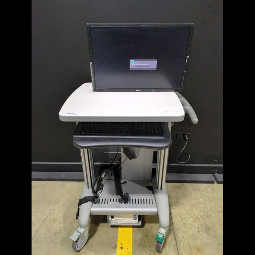 Medical Computer Workstation Cart with Dell Monitor & Keyboard - used medical equipment - image 1