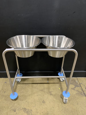 Stainless Steel Double Basin Stand