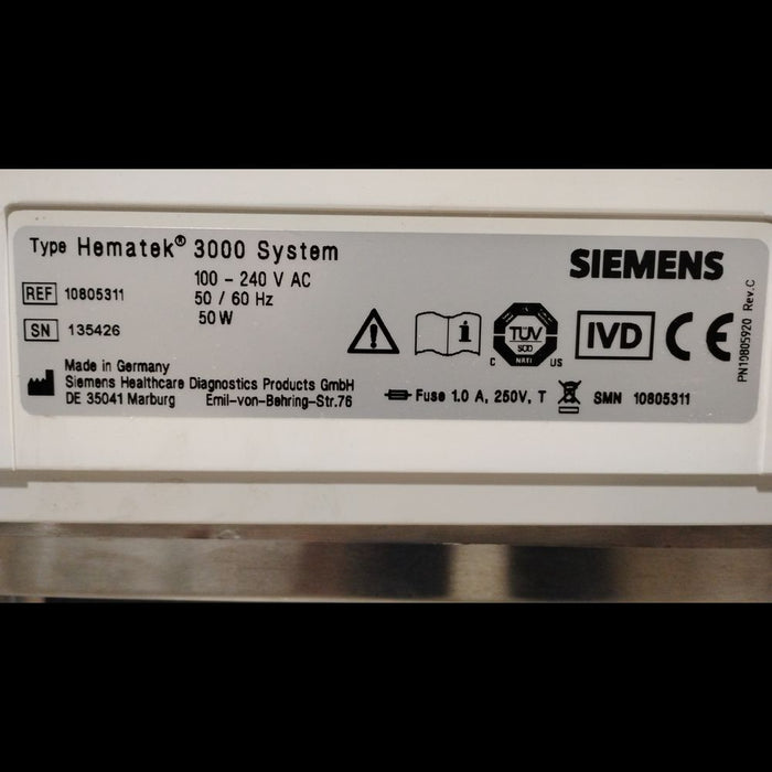 SIEMENS HEMATEK Slide Stainer - used medical equipment - image 4