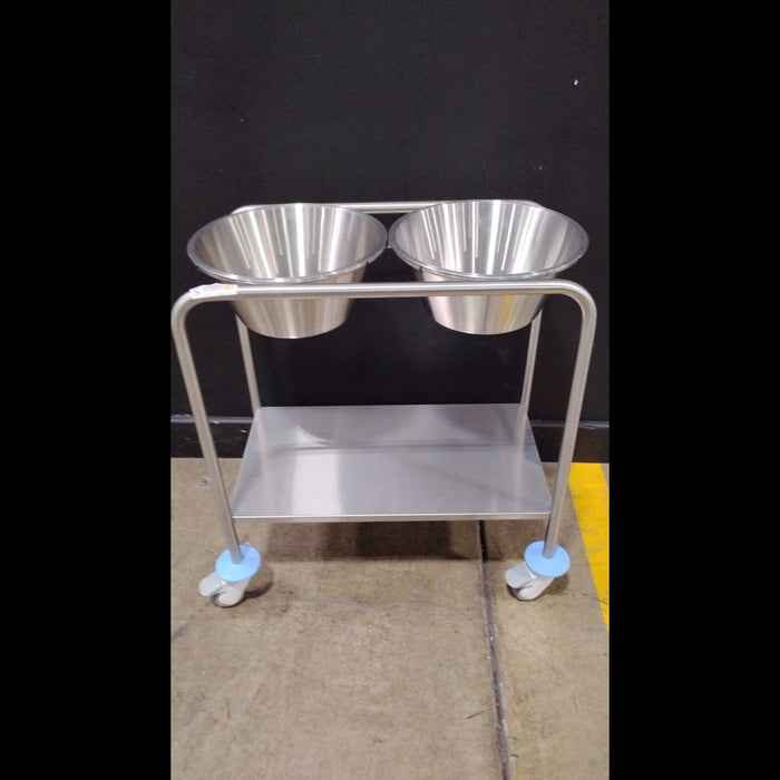 Stainless Steel Double Basin Stand - used medical equipment - image 1