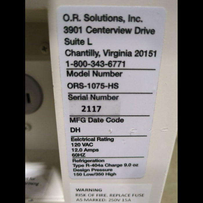 O.R. Solutions ORS-1075HS Slush Machines - used medical equipment - image 5