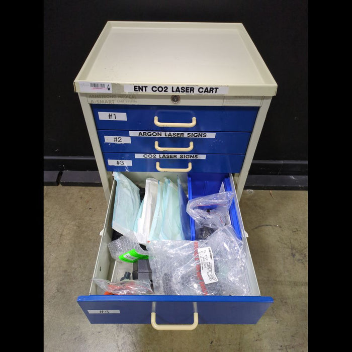 5-Drawer Medical Cart - ENT CO2 Laser Cart Label - used medical equipment - image 4