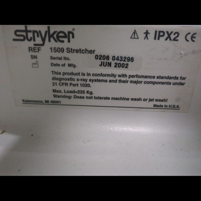 Stryker 1509 Stretcher With IV Pole & Side Rails, No Mattress - used medical equipment - image 5