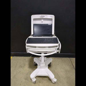 Levitator Computer Workstation Cart With Hp Monitor, Keyboard & Basket