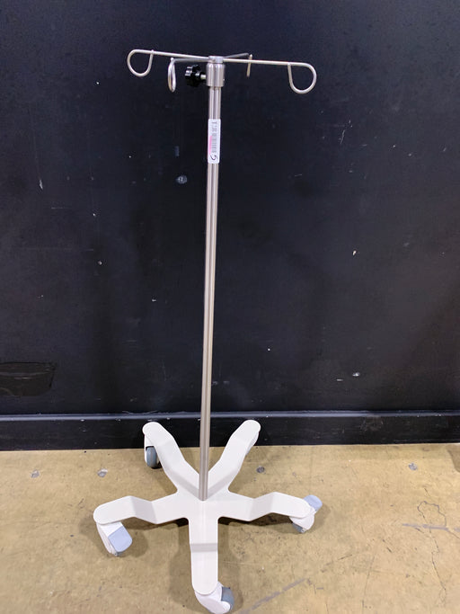 Stainless Steel IV Pole - used medical equipment - image 1