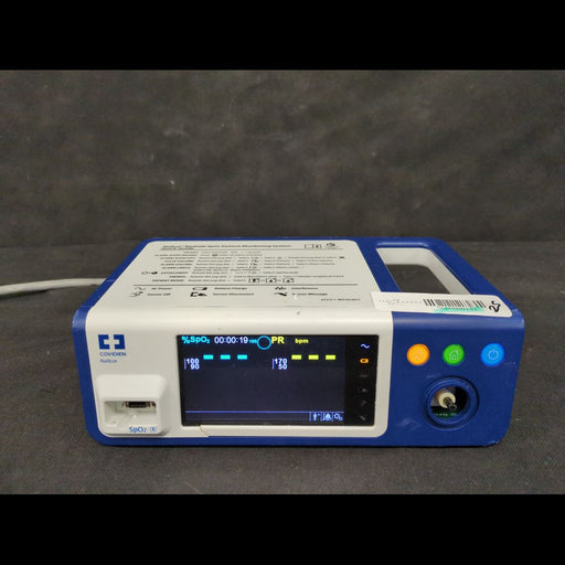 Covidien 10005941 Bedside SPO2 Monitor With Carry Handle & Sensor Cable - used medical equipment - image 1