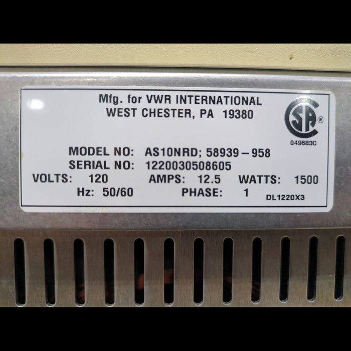 VWR AS10NRD Autoclave With Printer & Power Cord - used medical equipment - image 5