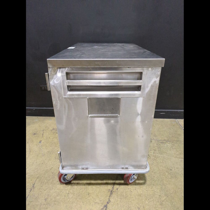 Stainless Steel Enclosed Cabinet Cart with Sliding Doors - used medical equipment - image 2