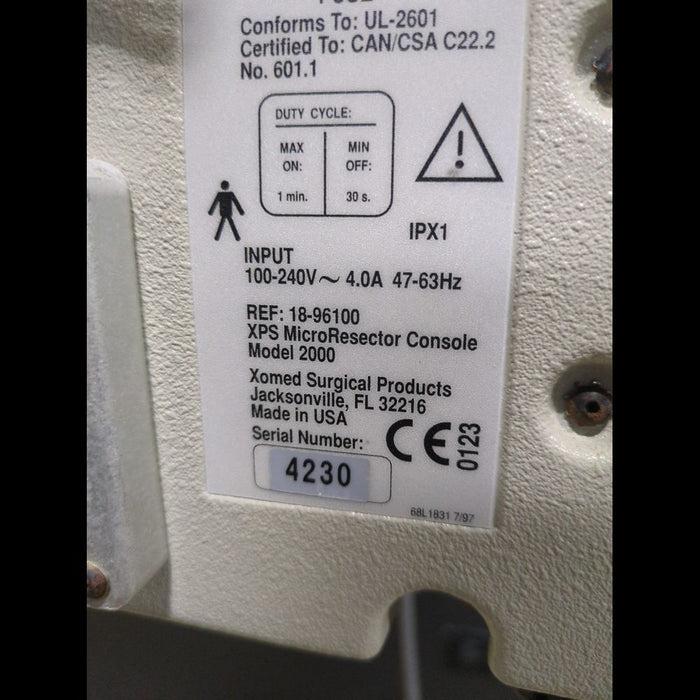 Xomed XPS 2000 Surgical Power Consoles - used medical equipment - image 4