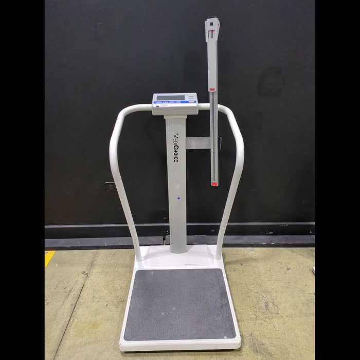 MediChoice Digital Handrail Scale with Height Rod - used medical equipment - image 1