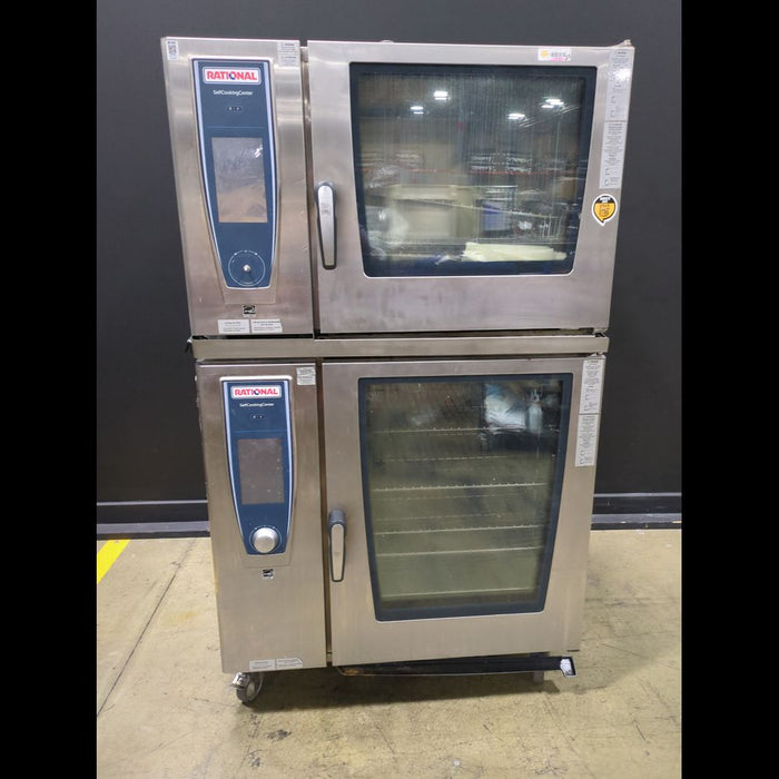 Rational Stacked Pair Of Combi Ovens On Casters - used medical equipment - image 1
