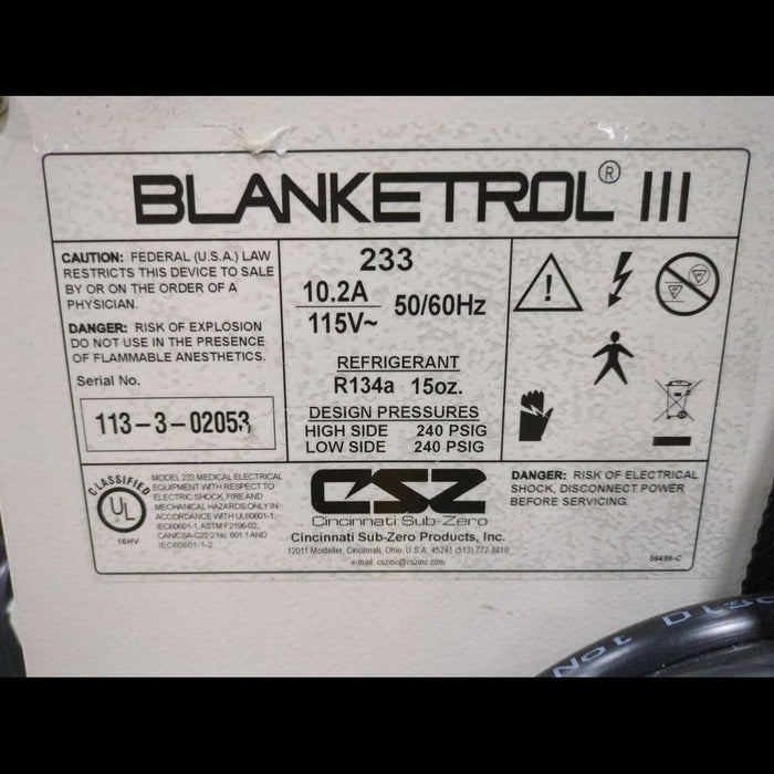 Csz 233 Hyper-hypothermia Systems - used medical equipment - image 5