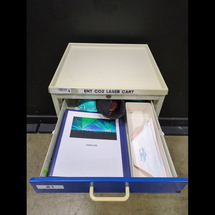 5-Drawer Medical Cart - ENT CO2 Laser Cart Label - used medical equipment - image 2
