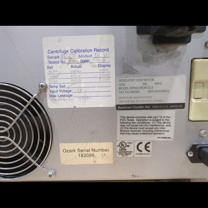 Beckman Coulter Spinchron DLX Benchtop Centrifuge - used medical equipment - image 5