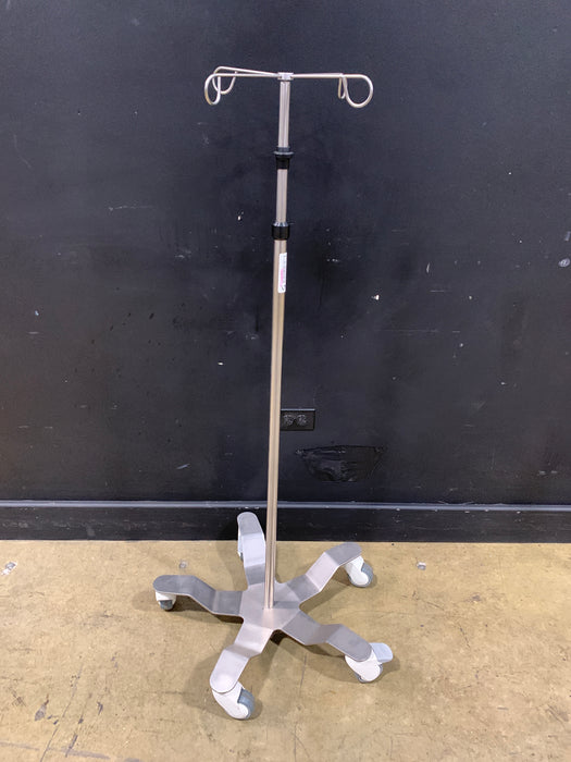 Stainless Steel IV Pole - used medical equipment - image 1