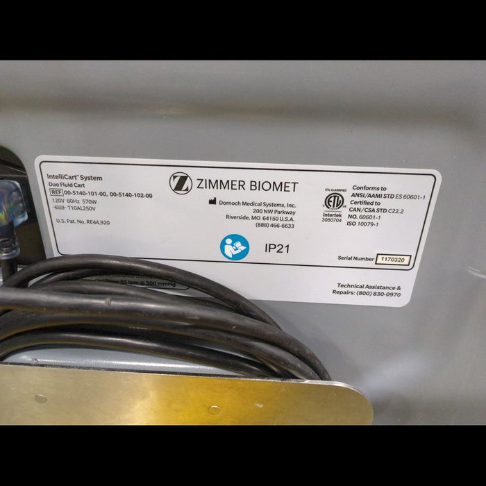 Zimmer INTELLICART Suction Pumps - used medical equipment - image 4