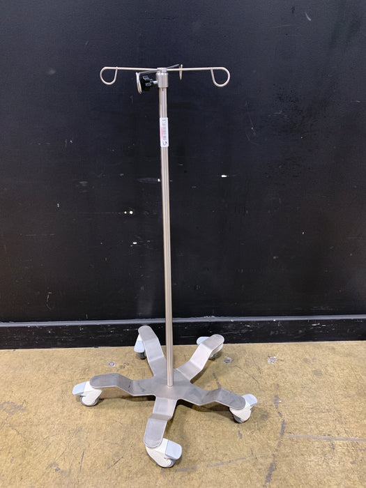 Stainless Steel IV Pole - used medical equipment - image 1