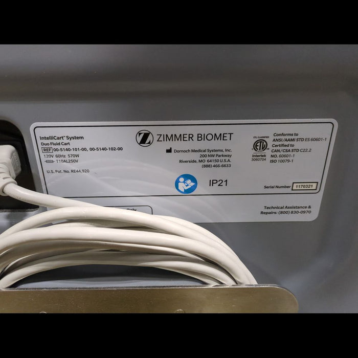 Zimmer INTELLICART Suction Pumps - used medical equipment - image 4