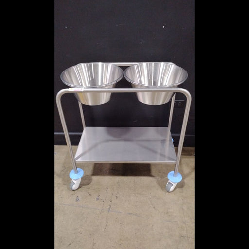 Stainless Steel Double Basin Stand - used medical equipment - image 1