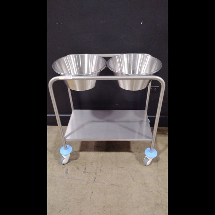 Stainless Steel Double Basin Stand - used medical equipment - image 1