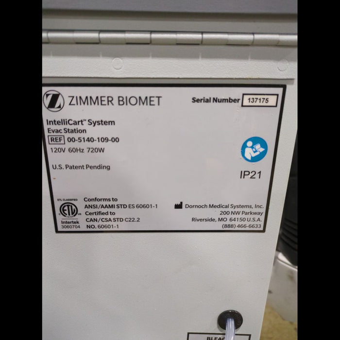 Zimmer INTELLICART Suction Pumps - used medical equipment - image 3